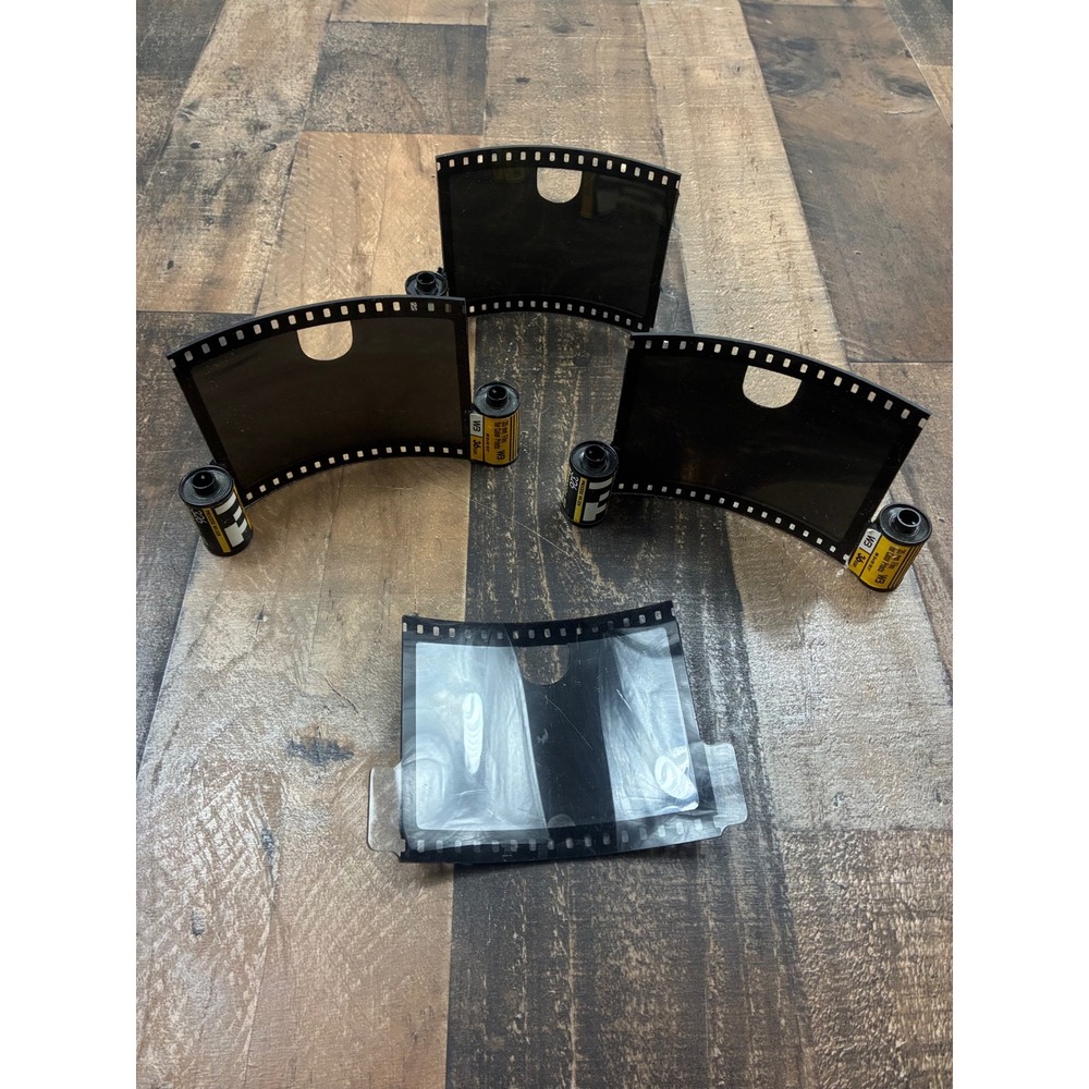 Vintage 35mm Film Strip Picture Frame Set Retro Photography Decor 4 Piece Lot